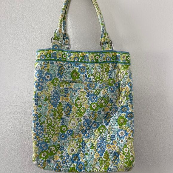 Vera Bradley English Meadow Slim Tote, a retired floral quilted cotton bag - Picture 1 of 7